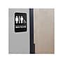 Excello Global Products Restroom Sign with Braille Indoor/Outdoor Wall Sign, 6" x 9", Black/White, 3/Pack (EGP-HD-0036-S)~#|#~sp172359414_sc7