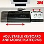 3M Knob Adjust Keyboard Tray, 26.75" x 10.5" Adjustable Platform, 17.75" Track, Black, Wrist Rest and Mouse Pad (AKT80LE)~#|#~sp173281773_sc7