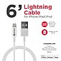 Ematic Charge and Sync Lightning to USB-A Cable, 6 ft., White, (ELC460)~#|#~sp173964778_sc7