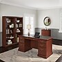 Bush Furniture Saratoga 66"W Executive Desk with Drawers, Harvest Cherry/Black (EX45666-03K)~#|#~sp174736777_sc7