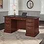 Bush Furniture Saratoga 66"W Executive Desk with Drawers, Harvest Cherry/Black (EX45666-03K)~#|#~sp174736855_sc7