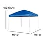Flash Furniture Portable Tailgate/Event Tent Set, Blue, 6 Piece (JJ10183Z4LE3BW)~#|#~sp175477206_sc7