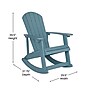 Flash Furniture Savannah All-Weather Poly Resin Wood Adirondack Rocking Chair, Sea Foam (JJC14705SFM)~#|#~sp175483462_sc7