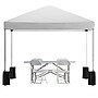 Flash Furniture Portable Tailgate/Event Tent Set, White, 6 Piece (JJ10P183Z4LE3WW)~#|#~sp175510345_sc7