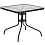 Flash Furniture Brazos Outdoor Patio Dining Set with 31.5" Square Table and 4 Flex Comfort Stack Chairs, Black (TLH073A2303C)~#|#~sp175520838_sc7