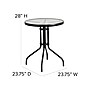 Flash Furniture Brazos Outdoor Patio Dining Set with 23.75" Round Table and 2 Flex Comfort Stack Chairs, Gray (TLH0701303CGY)~#|#~sp175524663_sc7