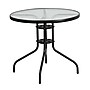 Flash Furniture Brazos Outdoor Patio Dining Set with 31.5" Round Table and 4 Flex Comfort Stack Chairs, Brown (TLH0702303CBN)~#|#~sp175527253_sc7