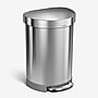 simplehuman Semi-Round Step Trash Can, Brushed Stainless Steel, 16 Gallon (CW2029)~#|#~sp176151625_sc7
