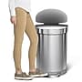 simplehuman Semi-Round Step Trash Can, Brushed Stainless Steel, 16 Gallon (CW2029)~#|#~sp176151626_sc7