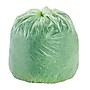 Stout EcoSafe-6400 30 Gallon Compostable Industrial Trash Bag, 30" x 39", Low Density, 1.1 mil, Green, 48 Bags/Box, 4 Rolls~#|#~sp176153033_sc7