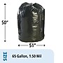 AbilityOne Envision 65 Gallon Industrial Trash Bag, 50" x 51", Low Density, 1.5 mil, Brown/Black, 100 Bags/Box (8105013862428)~#|#~sp176153084_sc7