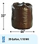 Stout Controlled Life Cycle 39 Gallon Industrial Trash Bag, 33" x 44", Low Density, 1.1 mil, Brown, 40 Bags/Box (STOG3344B11)~#|#~sp176153153_sc7