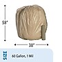 Envision LLDPE 60 Gallon Industrial Trash Bag, 58" x 38", Low Density, 1 mil, Gray, 100 Bags/Box, 10 Rolls (L385810K)~#|#~sp176153182_sc7