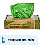 Envision Controlled Life Cycle 33 Gallon Industrial Trash Bag, 33" x 40", Low Density, Green, 40 Bags/BX, 2 Rolls~#|#~sp176153265_sc7