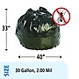 Stout Insect Repellent 30 Gallon Industrial Trash Bag, 40" x 33", Low Density, 2 mil, Black, 90 Bags/Box (STOP3340K20)~#|#~sp176153309_sc7