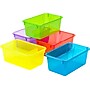 Storex Plastic Small Cubby Bins, 5.1" x 7.8" x 12.2", Assorted Colors, 5/Carton (62490U05C)~#|#~sp177309132_sc7
