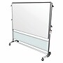 Ghent Nexus IdeaWall 76"H x 76"W Mobile 2-Sided Porcelain Magnetic Whiteboard (NEX206MW-FR)~#|#~sp17741407_sc7