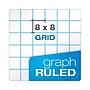 Ampad Graph Writing Pad 8-1/2x11", Quad Ruling Graph Paper, 8 Squares/Inch, White, 50 Sheets/Pad~#|#~sp177517558_sc7