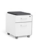Poppin Stow 2-Drawer Mobile Vertical File Cabinet, Letter/Legal Size, Lockable, 21.5"H x 15.75"W x 20"D, White (104731)~#|#~sp17784597_sc7