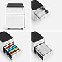 Poppin Stow 2-Drawer Mobile Vertical File Cabinet, Letter/Legal Size, Lockable, 21.5"H x 15.75"W x 20"D, White (104731)~#|#~sp17784602_sc7