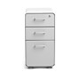 Poppin White + Light Gray Slim Stow 3-Drawer vertical File Cabinet, Light Gray (104668)~#|#~sp17784623_sc7