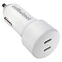 cellhelmet Dual-Port USB-C Power Delivery Car Charger, 20-Watt, White (CAR-PD-20W-C-C)~#|#~sp182696454_sc7