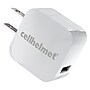 cellhelmet Single-USB Wall Charger with USB-C to USB-A Round Cable, 3 ft., 2.4-Amp, White (WALL-2.4+R-C-A-W)~#|#~sp182696463_sc7