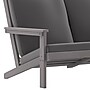 Flash Furniture Charlestown Adirondack Style Patio Loveseat with Cushions, Gray/Gray (JJC14022GY)~#|#~sp190530605_sc7