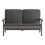 Flash Furniture Charlestown Adirondack Style Patio Loveseat with Cushions, Gray/Gray (JJC14022GY)~#|#~sp190530607_sc7