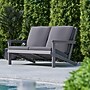 Flash Furniture Charlestown Adirondack Style Patio Loveseat with Cushions, Gray/Gray (JJC14022GY)~#|#~sp190530608_sc7