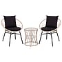 Flash Furniture Devon Indoor/Outdoor Papasan Patio Bistro Set, Black Cushions, 3 Piece Set (TWVN01718TANBK)~#|#~sp190531359_sc7