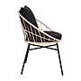 Flash Furniture Devon Indoor/Outdoor Papasan Patio Bistro Set, Black Cushions, 3 Piece Set (TWVN01718TANBK)~#|#~sp190531385_sc7