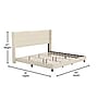 Flash Furniture Hollis Beige Upholstered Platform Bed with Headboard, King (YK1078BEIGEK)~#|#~sp190706056_sc7