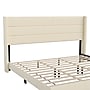Flash Furniture Hollis Beige Upholstered Platform Bed with Headboard, King (YK1078BEIGEK)~#|#~sp190706061_sc7