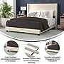 Flash Furniture Hollis Beige Upholstered Platform Bed with Headboard, Queen (YK1078BEIGEQ)~#|#~sp190706113_sc7