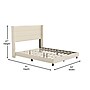 Flash Furniture Hollis Beige Upholstered Platform Bed with Headboard, Queen (YK1078BEIGEQ)~#|#~sp190706114_sc7