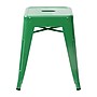 Flash Furniture Kai Industrial Iron Table Height Stackable Restaurant Stool without Back, Green, 4-Pieces/Pack (ETBT350318GN)~#|#~sp191789897_sc7