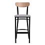 Flash Furniture Wright Transitional Steel Boomerang Back Barstool, Black/Natural Birch/Gray (XUDG6V6GYVNAT)~#|#~sp191790340_sc7