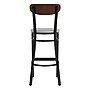 Flash Furniture Wright Transitional Steel Boomerang Back Barstool, Black/Walnut/Gray (XUDG6V6GYVWAL)~#|#~sp191790538_sc7