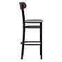 Flash Furniture Wright Transitional Steel Boomerang Back Barstool, Black/Walnut/Gray (XUDG6V6GYVWAL)~#|#~sp191790539_sc7