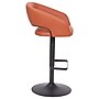 Flash Furniture Erik Contemporary Vinyl Barstool with Rounded Mid-Back, Cognac with Black Base (CH122070BRBK)~#|#~sp191791309_sc7