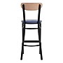 Flash Furniture Wright Transitional Metal Boomerang Back Commercial Barstools, Black/Birch/Blue, 2-Pieces/Pack (2XUDG6V6BLVNAT)~#|#~sp191791403_sc7