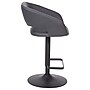 Flash Furniture Erik Contemporary Vinyl Barstool with Rounded Mid-Back, Gray with Black Base (CH122070GYBK)~#|#~sp191791490_sc7