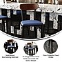Flash Furniture Wright Transitional Metal Boomerang Back Commercial Barstools, Black/Walnut/Blue, 2-Pieces/Pack (2XUDG6V6BLVWAL)~#|#~sp191791509_sc7