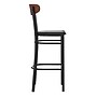 Flash Furniture Wright Transitional Metal Boomerang Back Commercial Barstools, Black/Walnut, 2-Pieces/Pack (2XUDG6V6BVWAL)~#|#~sp191793924_sc7