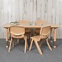 Flash Furniture Emmy Rectangular Activity Table Set, 23.625" x 47.25", Height Adjustable, Natural (YU06034RECTBLNA)~#|#~sp192322933_sc7