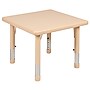 Flash Furniture Wren Square Activity Table, 24" x 24", Height Adjustable, Natural (YUYCX002SQRTBNT)~#|#~sp192323047_sc7