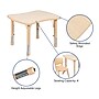Flash Furniture Emmy Rectangular Activity Table Set, 21.875" x 26.625", Height Adjustable, Natural (YU09834RECTBLNA)~#|#~sp192323153_sc7