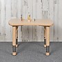 Flash Furniture Wren Rectangular Activity Table, 21.875" x 26.625", Height Adjustable, Natural (YU098RECTBLNT)~#|#~sp192323260_sc7