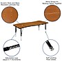 Flash Furniture Wren Rectangular Wave Activity Table, 26" x 60", Height Adjustable, Oak (XUA3060CONOAKTP)~#|#~sp192323299_sc7